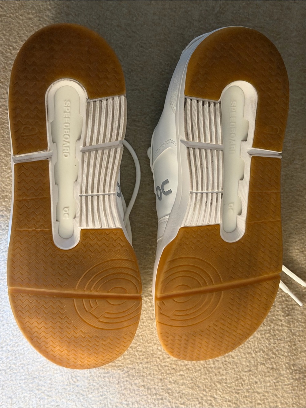 On Running Men's White Sneakers with Gum Outsole - Picture 4 of 5